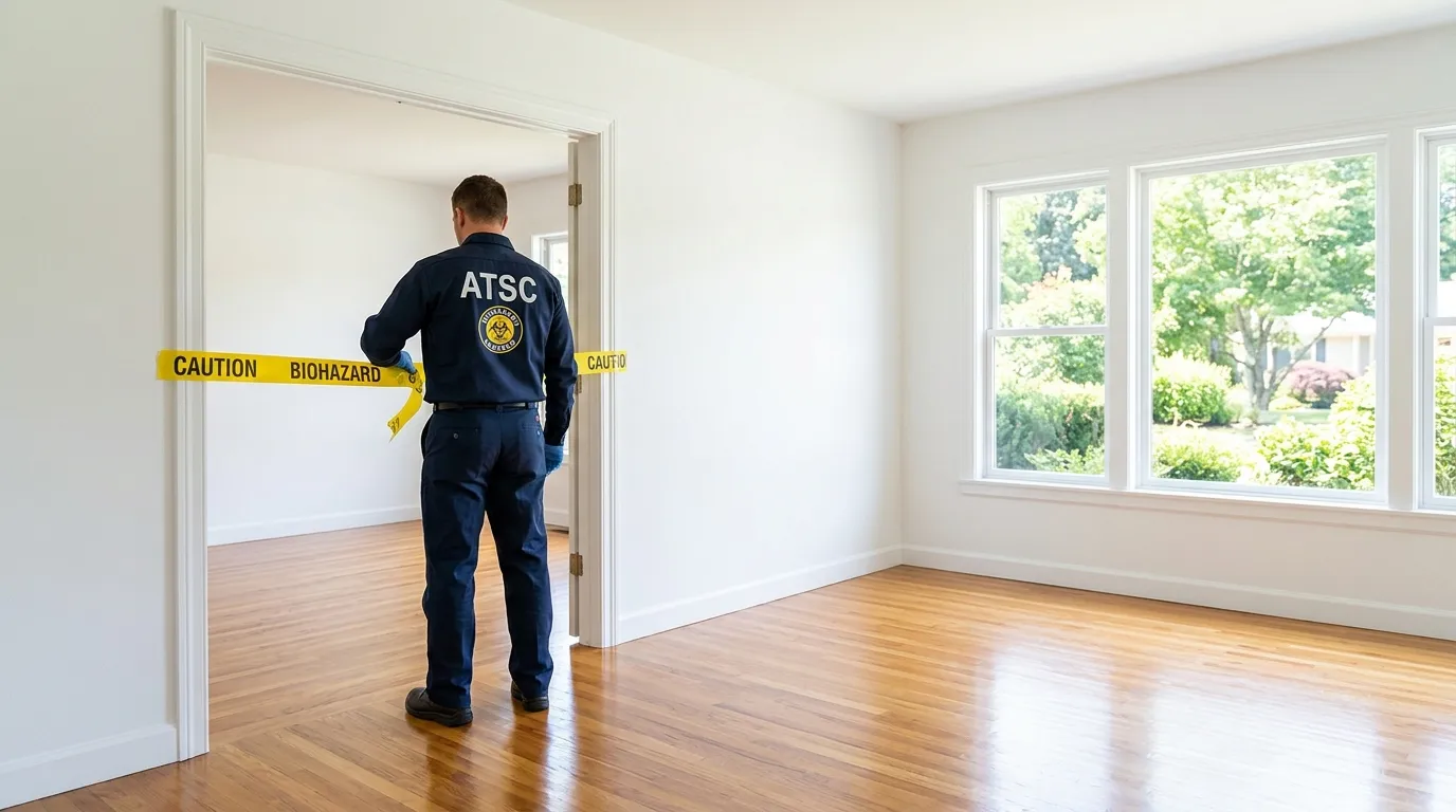 Certified biohazard cleanup crew performing Decomposition Cleanup in Gurnee